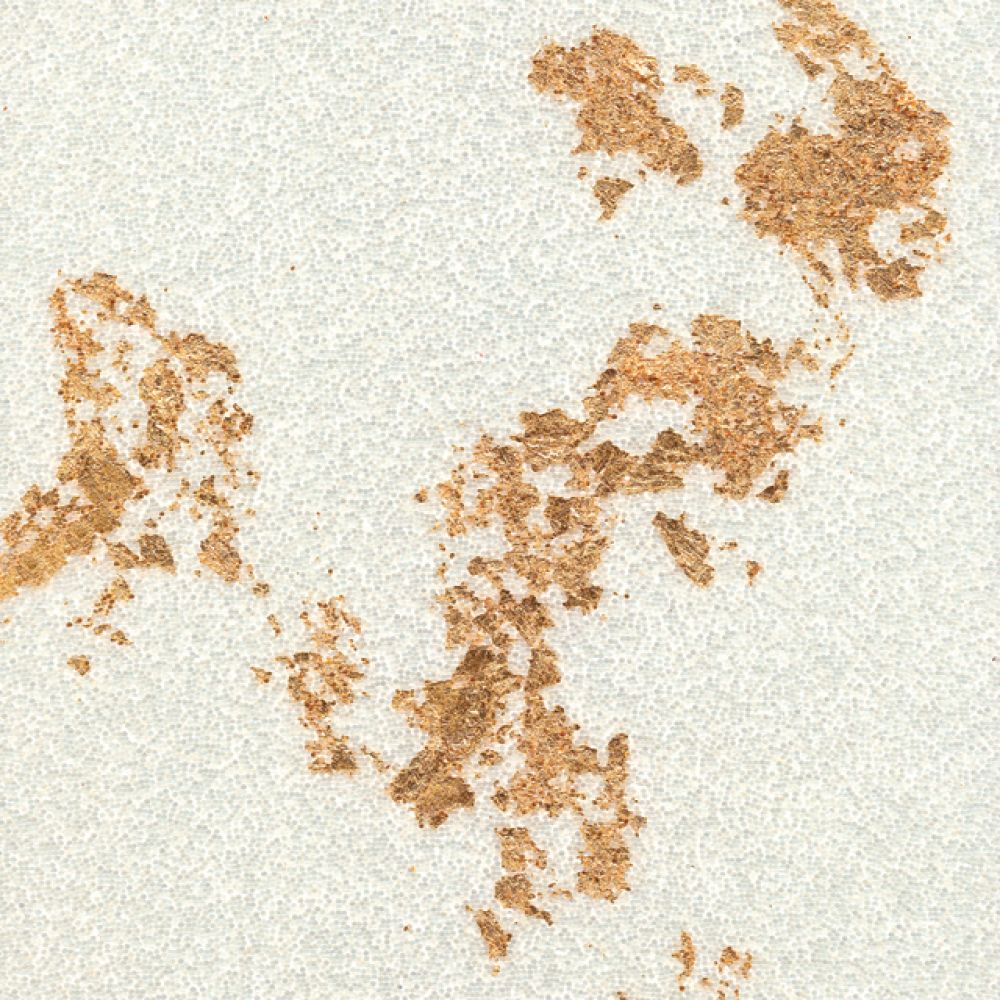 Beadazzled Leaf, Flexible glass beads Wallcovering®, Handmade